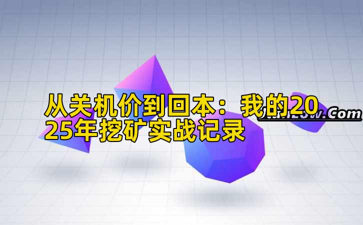 从关机价到回本:我的2025年挖矿实战记录插图 从关机价到回本:我的2025年挖矿实战记录插图