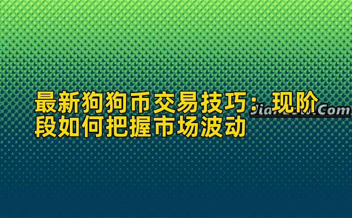 最新狗狗币交易技巧:现阶段如何把握市场波动插图 最新狗狗币交易技巧:现阶段如何把握市场波动插图