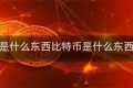 比特币是什么东西比特币是什么东西怎么挖