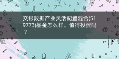 交银数据产业灵活配置混合(519773)基金怎么样，值得投资吗？