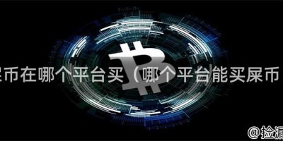 屎币在哪个平台买（哪个平台能买屎币）